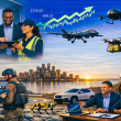 Canva-generated image of people working in aviation