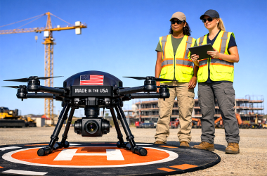 Two women piloting a US-made drone