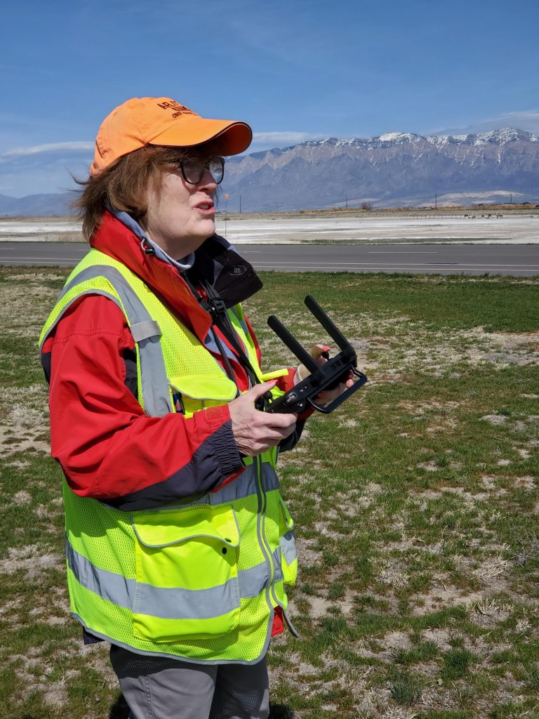 Female drone pilot