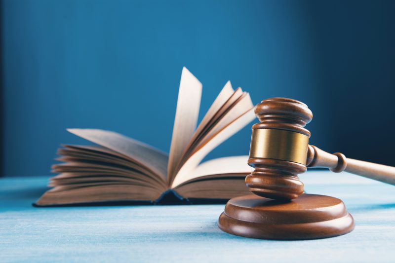 Image of a gavel and a law book